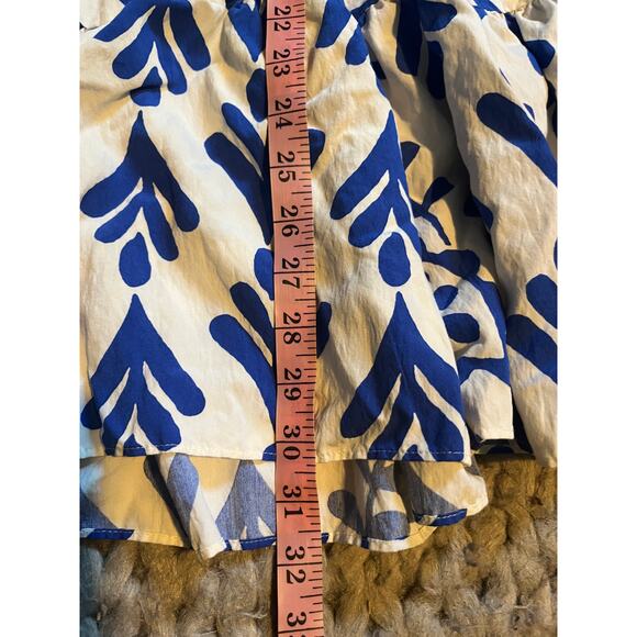 Zara blue and white floral baby doll dress size xs - Picture 4 of 5
